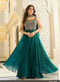 Mornee Paithani Style Anarkali Dress with Dupatta