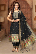 Mornee Paithani Style Designer Anarkali Dress with Dupatta