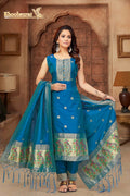 Mornee Paithani Style Designer Anarkali Dress with Dupatta