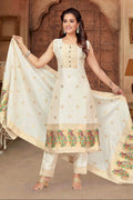 Mornee Paithani Style Designer Anarkali Dress with Dupatta